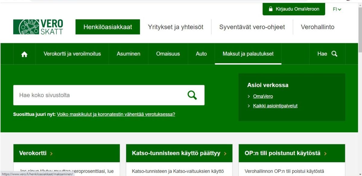Инфо-портал gazeta.fi — Личные налоговые карточки будут ...