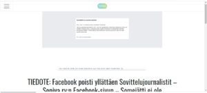 Read more about the article Перегибы на местах: Фейсбук заблокировал аккаунты финских журналистов и исследователей