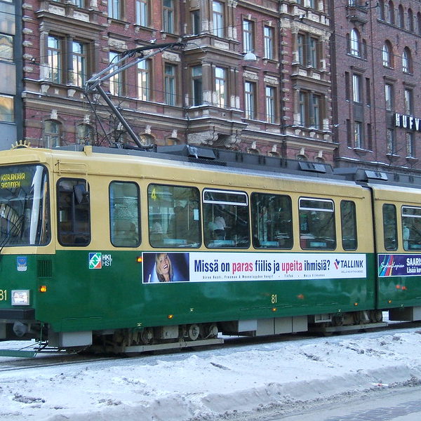 В Хельсинки непогода стала причиной полной остановки трамвайного сообщения 