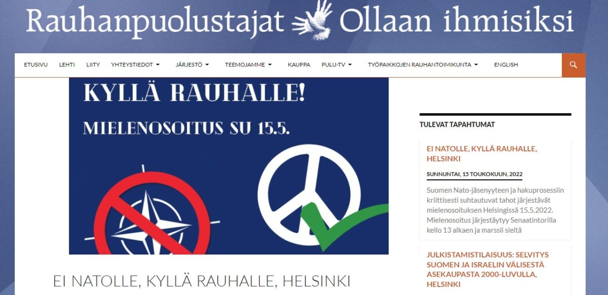 В Хельсинки прошел митинг противников НАТО
