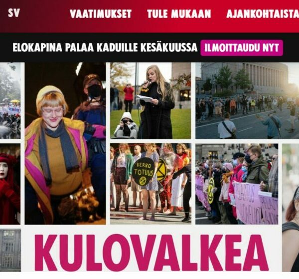 Portti Ry информирует: полиция провела задержания экоактивистов движения Elokapina