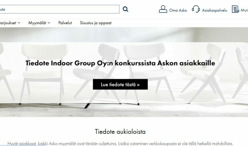 Статистика банкротств обновила антирекорд, не виданный с 1997 года, в списке Asko и Sotka